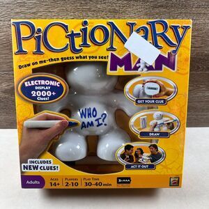 Pictionary Man Electronic Drawing Party Game Mattel X1443 2000+ Clues Complete